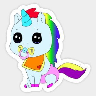 Baby Unicorn Hand Drawn Sticker